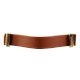Brown Faux Leather Pull Handle